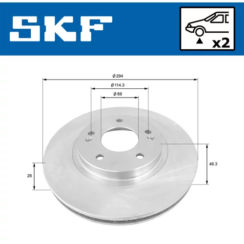 Brzdový kotúč VKBD 80576 V2 /SKF/ - obr. 1