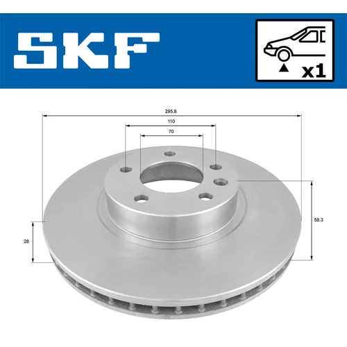 Brzdový kotúč VKBD 80645 V1 /SKF/ - obr. 1