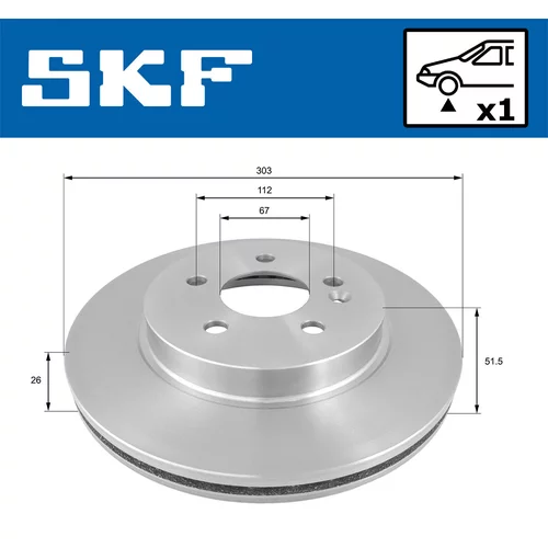 Brzdový kotúč VKBD 80814 V1 /SKF/ - obr. 1