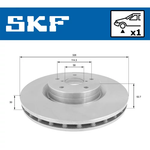 Brzdový kotúč VKBD 80854 V1 /SKF/ - obr. 1