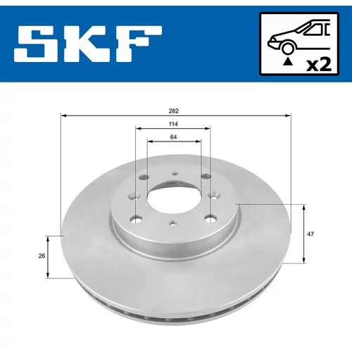 Brzdový kotúč VKBD 80932 V2 /SKF/ - obr. 1