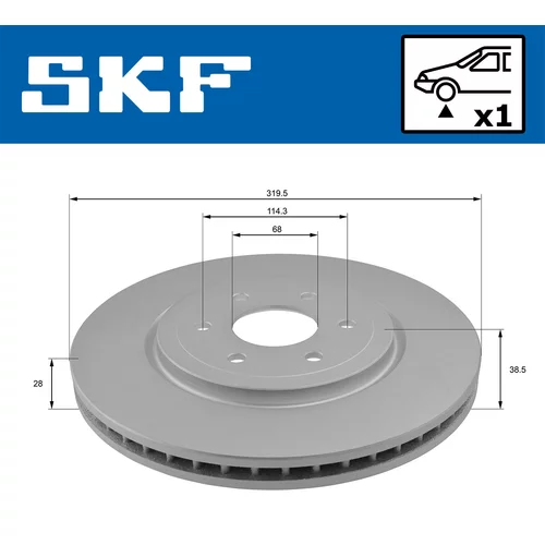Brzdový kotúč VKBD 81067 V1 /SKF/ - obr. 1