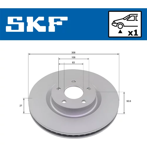 Brzdový kotúč SKF VKBD 81375 V1