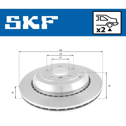 Brzdový kotúč VKBD 90599 V2 /SKF/ - obr. 1