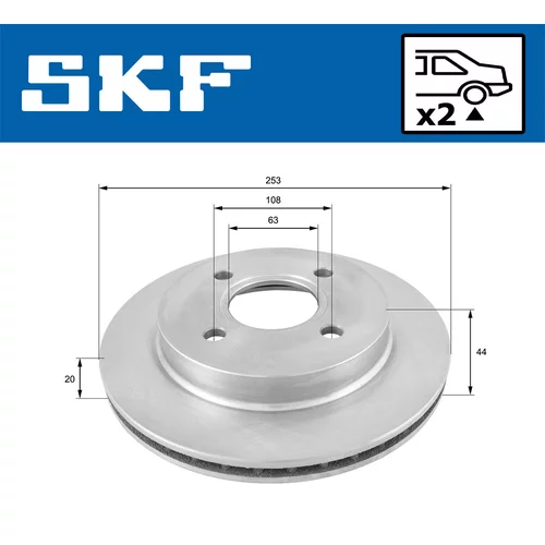 Brzdový kotúč VKBD 90847 V2 /SKF/ - obr. 1