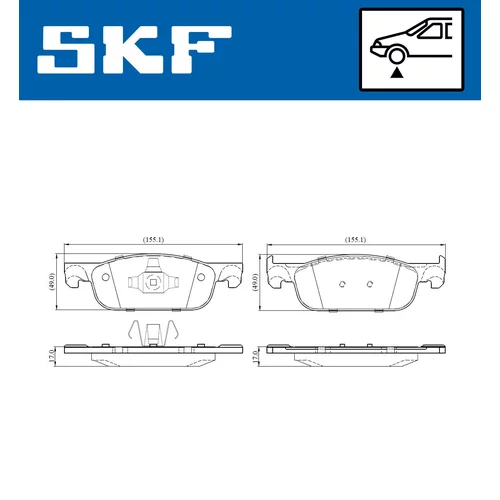 Sada brzdových platničiek kotúčovej brzdy VKBP 80020 /SKF/ - obr. 4