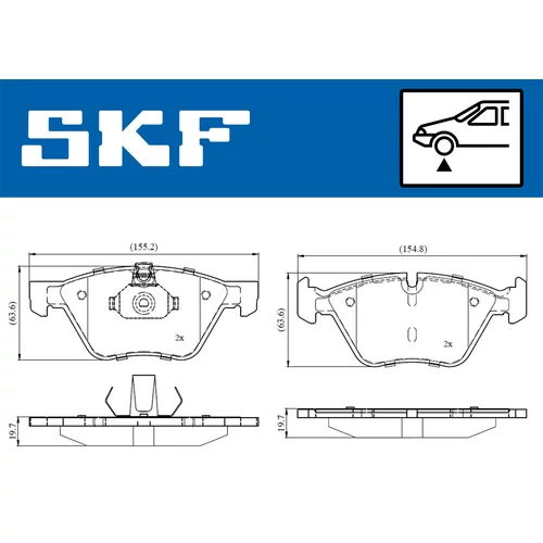Sada brzdových platničiek kotúčovej brzdy VKBP 80141 /SKF/ - obr. 1