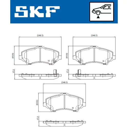 Sada brzdových platničiek kotúčovej brzdy VKBP 80334 A /SKF/ - obr. 1