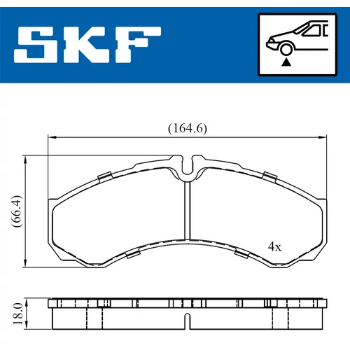 Sada brzdových platničiek kotúčovej brzdy VKBP 80507 /SKF/ - obr. 1