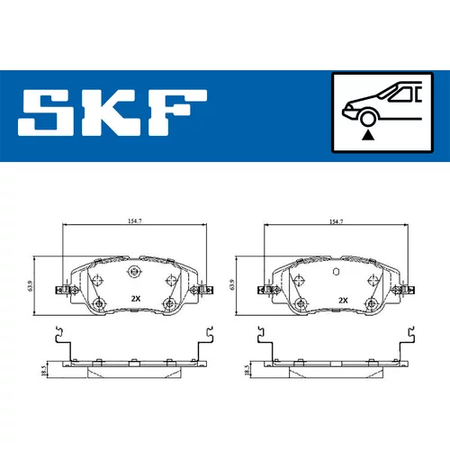 Sada brzdových platničiek kotúčovej brzdy VKBP 81348 /SKF/ - obr. 1