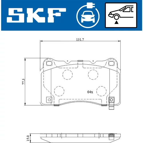 Sada brzdových platničiek kotúčovej brzdy VKBP 85006 EV /SKF/ - obr. 1