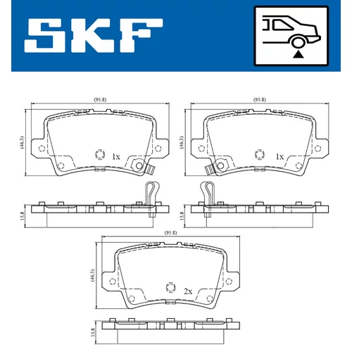 Sada brzdových platničiek kotúčovej brzdy VKBP 90187 A /SKF/ - obr. 1