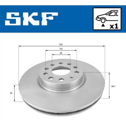 Brzdový kotúč VKBD 80006 V1 /SKF/ - obr. 1