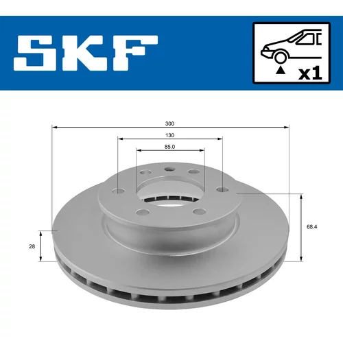 Brzdový kotúč VKBD 80016 V1 /SKF/ - obr. 1