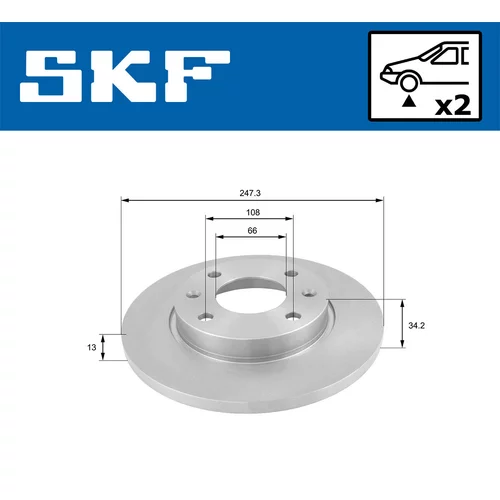 Brzdový kotúč VKBD 80059 S2 /SKF/ - obr. 1