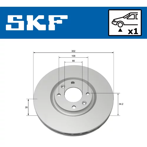 Brzdový kotúč VKBD 80086 V1 /SKF/ - obr. 1