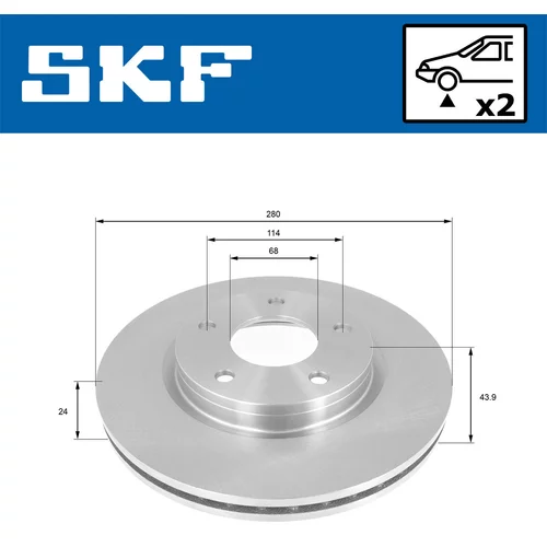 Brzdový kotúč VKBD 80112 V2 /SKF/ - obr. 1