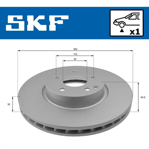 Brzdový kotúč VKBD 80257 V1 /SKF/ - obr. 1