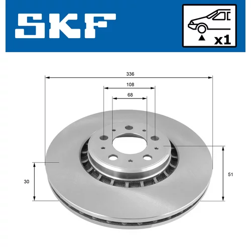 Brzdový kotúč VKBD 80269 V1 /SKF/ - obr. 1