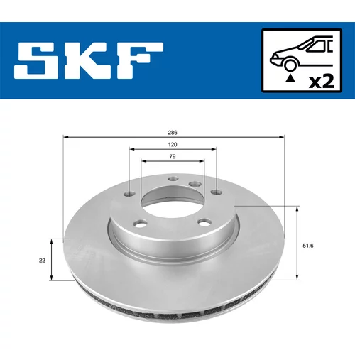 Brzdový kotúč VKBD 80276 V2 /SKF/ - obr. 1