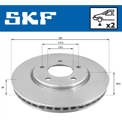 Brzdový kotúč VKBD 80594 V2 /SKF/ - obr. 1