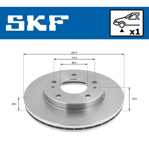 Brzdový kotúč VKBD 80753 V1 /SKF/ - obr. 1