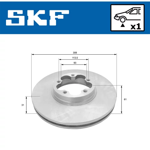 Brzdový kotúč VKBD 81097 V1 /SKF/ - obr. 1