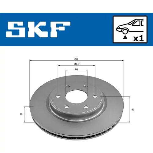 Brzdový kotúč SKF VKBD 81313 V1