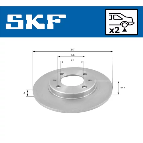 Brzdový kotúč VKBD 90169 S2 /SKF/ - obr. 1
