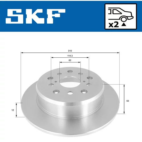 Brzdový kotúč VKBD 90451 S2 /SKF/ - obr. 1