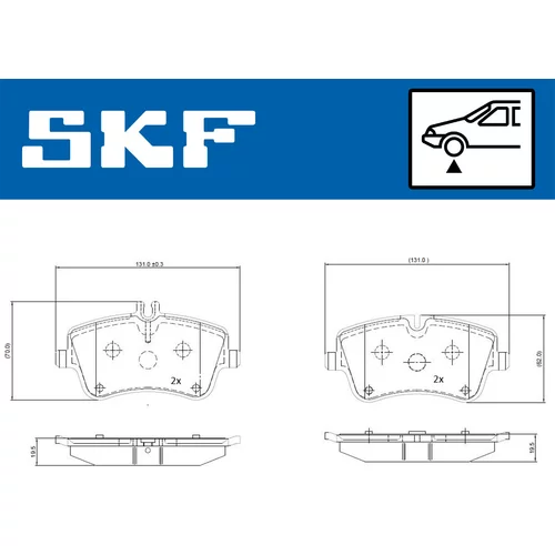 Sada brzdových platničiek kotúčovej brzdy VKBP 80081 /SKF/ - obr. 6