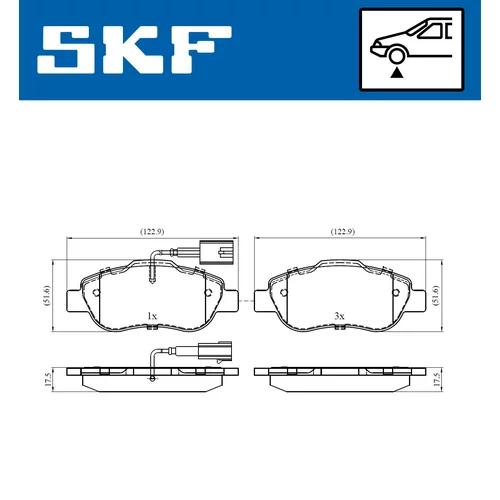 Sada brzdových platničiek kotúčovej brzdy VKBP 80328 E /SKF/ - obr. 6