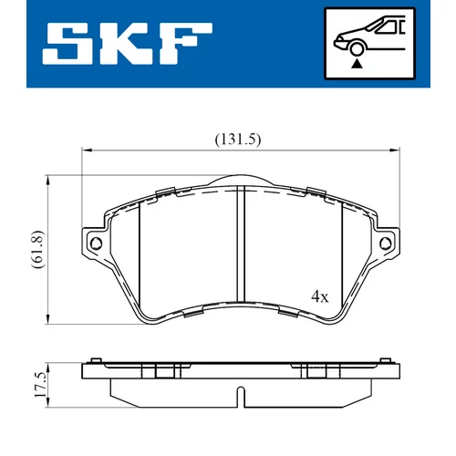 Sada brzdových platničiek kotúčovej brzdy VKBP 80375 /SKF/ - obr. 6