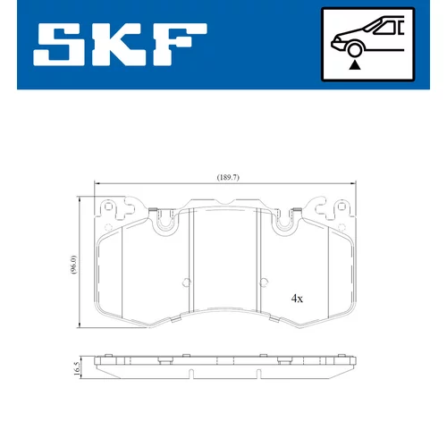 Sada brzdových platničiek kotúčovej brzdy VKBP 80449 /SKF/ - obr. 1