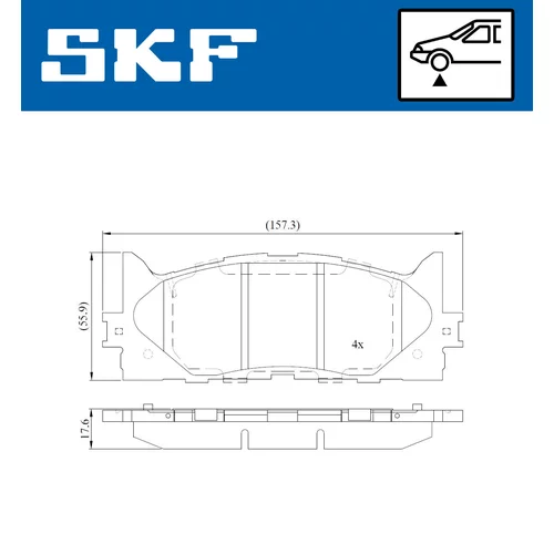 Sada brzdových platničiek kotúčovej brzdy VKBP 80642 /SKF/ - obr. 1