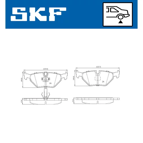Sada brzdových platničiek kotúčovej brzdy VKBP 90218 /SKF/ - obr. 5
