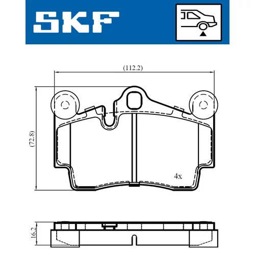 Sada brzdových platničiek kotúčovej brzdy VKBP 90378 /SKF/ - obr. 1