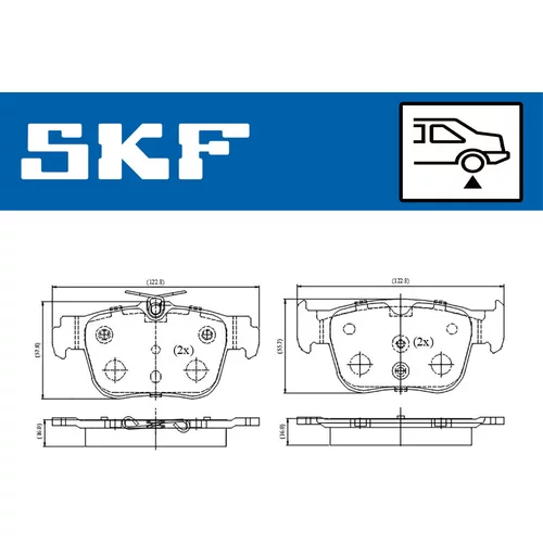 Sada brzdových platničiek kotúčovej brzdy VKBP 91310 /SKF/ - obr. 1