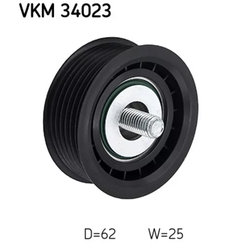 Vratná/vodiaca kladka rebrovaného klinového remeňa VKM 34023 /SKF/ - obr. 1