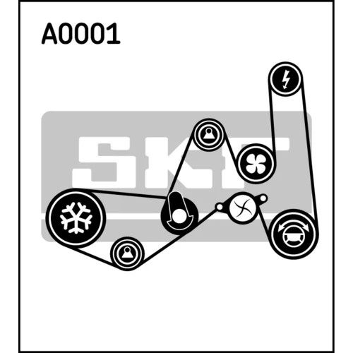 Ozubený klinový remeň - Sada VKMA 31051 /SKF/ - obr. 1