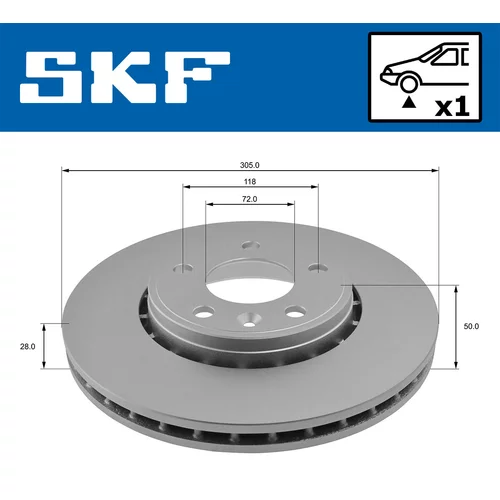 Brzdový kotúč VKBD 80046 V1 /SKF/ - obr. 1