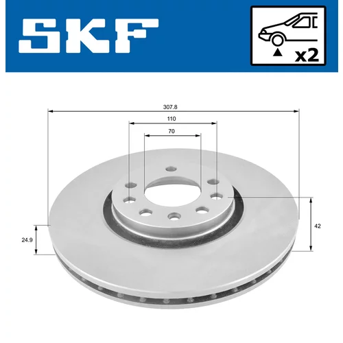 Brzdový kotúč VKBD 80170 V2 /SKF/ - obr. 1