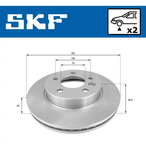Brzdový kotúč VKBD 80253 V2 /SKF/ - obr. 1