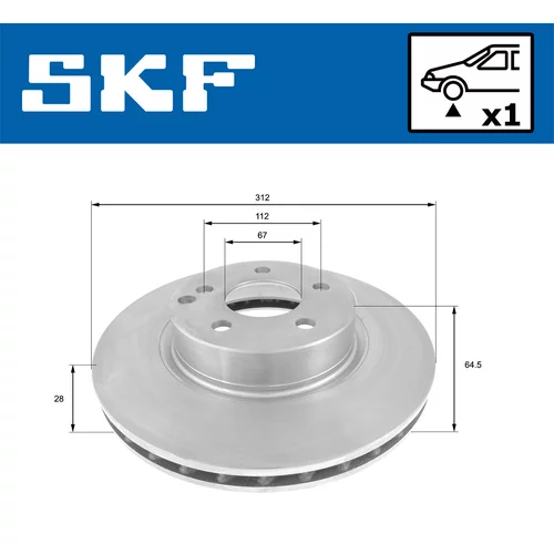 Brzdový kotúč VKBD 80256 V1 /SKF/ - obr. 1