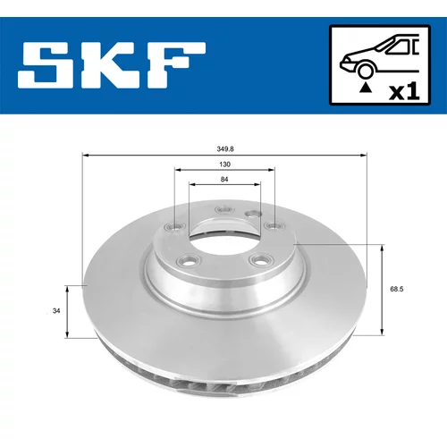Brzdový kotúč VKBD 80284 V1 /SKF/ - obr. 1