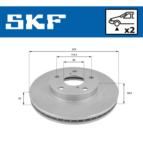 Brzdový kotúč VKBD 80375 V2 /SKF/ - obr. 1