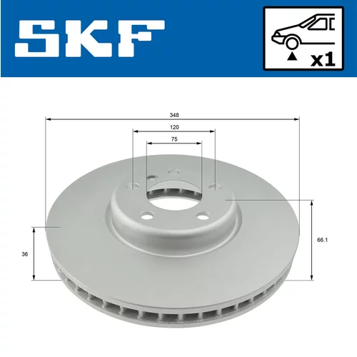 Brzdový kotúč VKBD 80385 V1 /SKF/ - obr. 1