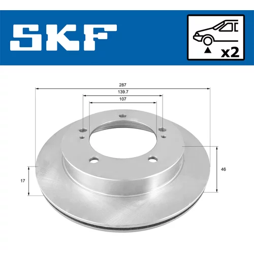 Brzdový kotúč VKBD 80707 V2 /SKF/ - obr. 1