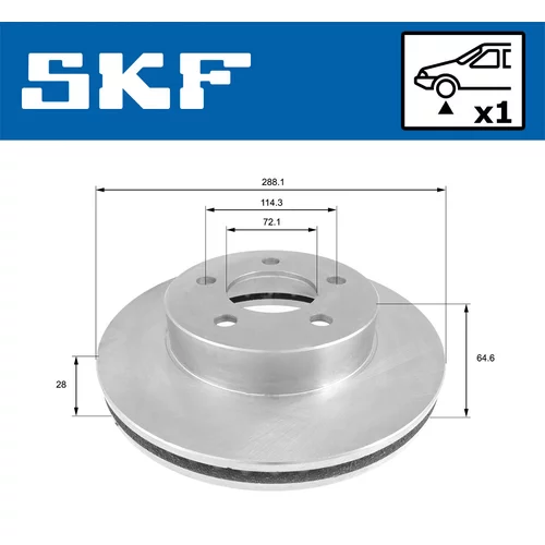 Brzdový kotúč VKBD 80737 V1 /SKF/ - obr. 1