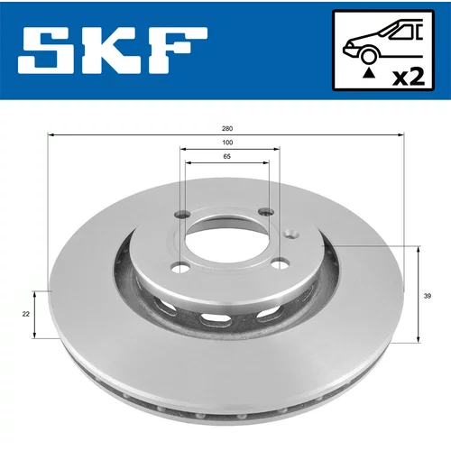 Brzdový kotúč VKBD 80783 V2 /SKF/ - obr. 1
